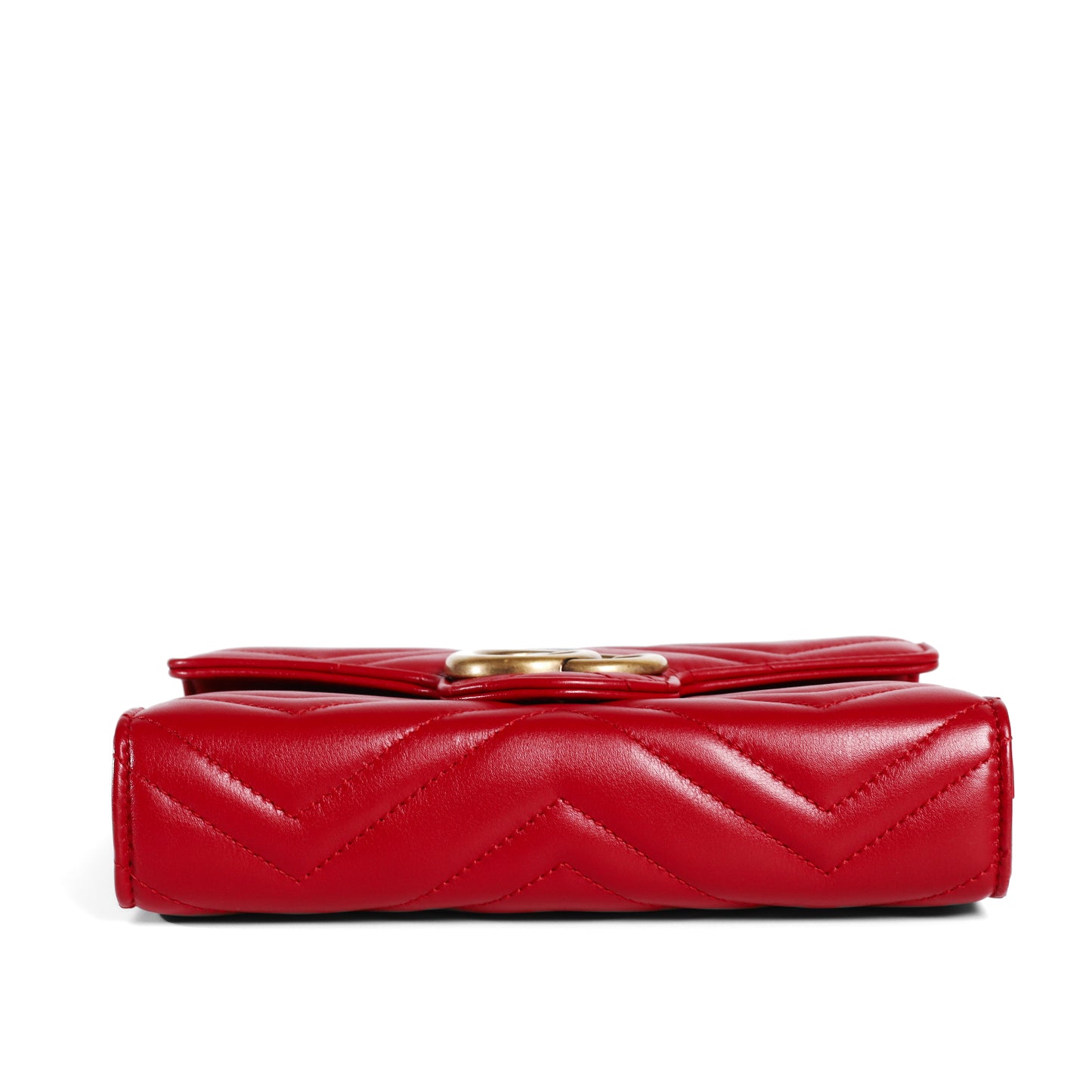 Pre-Owned Gucci GG Marmont Red Matelassé Leather Crossbody Bag 89661766