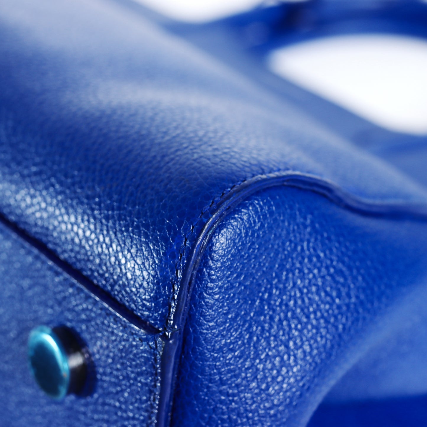 Pre-Owned Saint Laurent Niki Large Blue Grained Leather Tote Bag 90329296