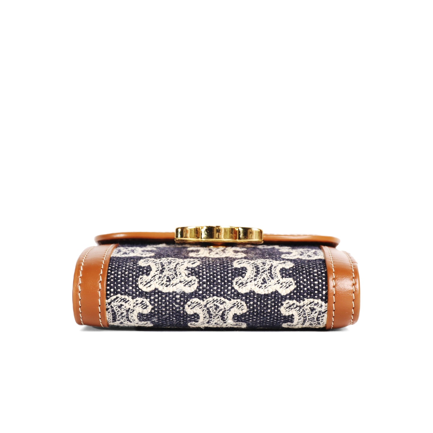 Pre-Owned Celine Triomphe Navy Denim Wallet 91142482