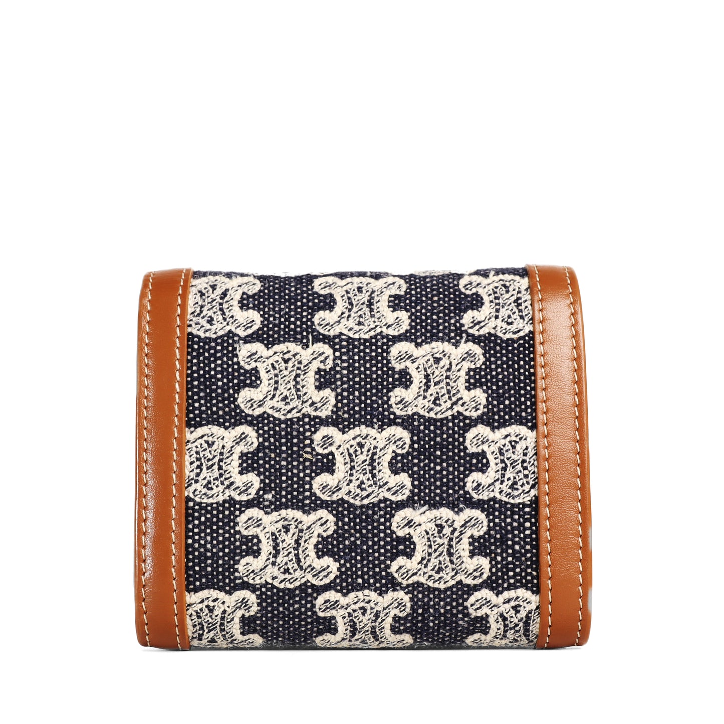 Pre-Owned Celine Triomphe Navy Denim Wallet 91142482