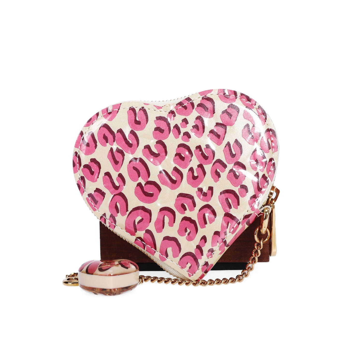 Pre-Owned Louis Vuitton Heart Pink Patent Leather Coin Purse 91580396
