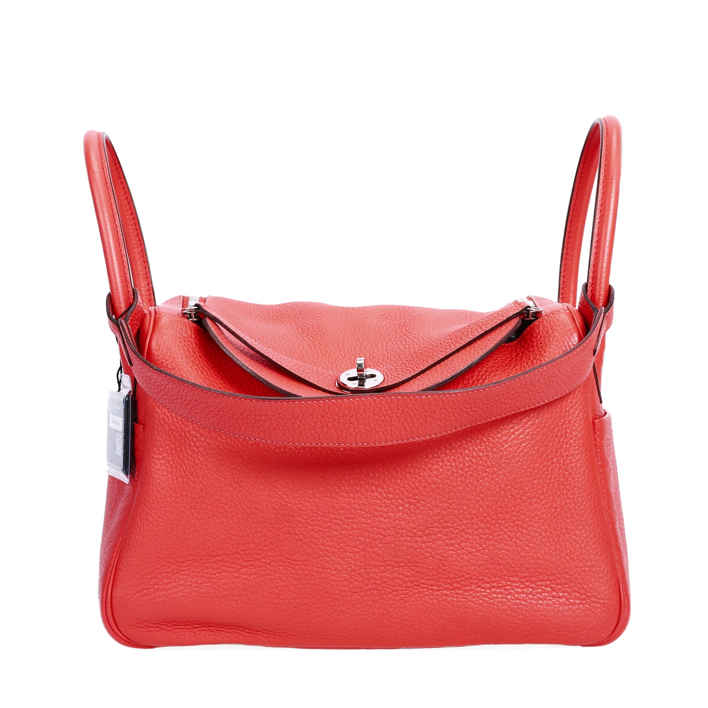 Pre-Owned Hermès Lindy Rose Salmon Taurillon Clémence Leather Shoulder Bag 91872459 L