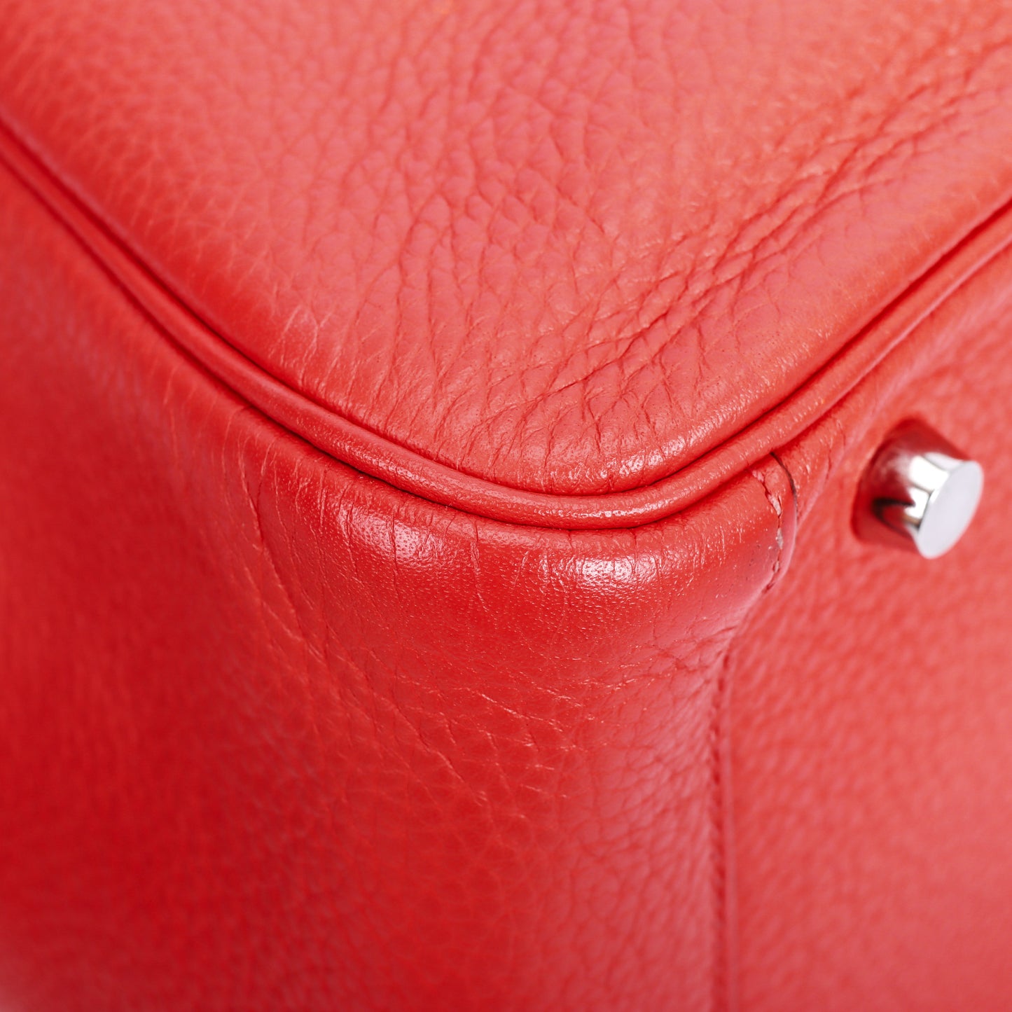 Pre-Owned Hermès Lindy Rose Salmon Taurillon Clémence Leather Shoulder Bag 91872459 L