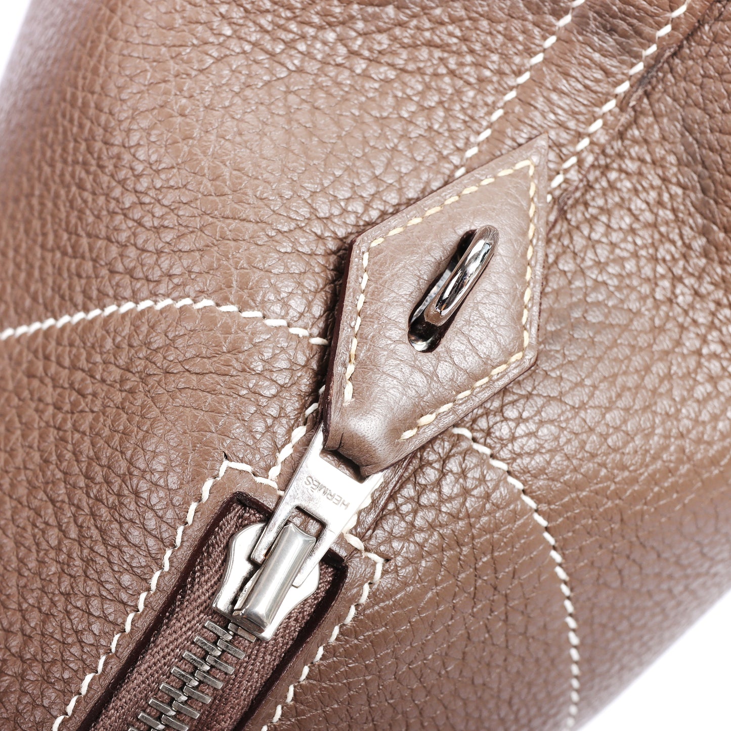 Pre-Owned Hermès Bolide 31 Etoupe Grey Veau Togo Top Handle Bag 92076479L