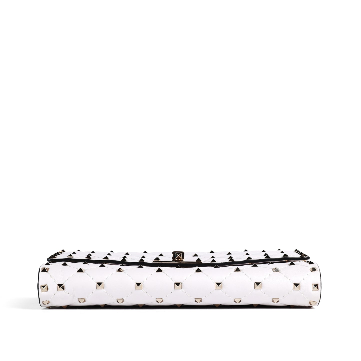 Pre-Owned Valentino Rockstud Spike White calfskin Wallet on Chain 92347410