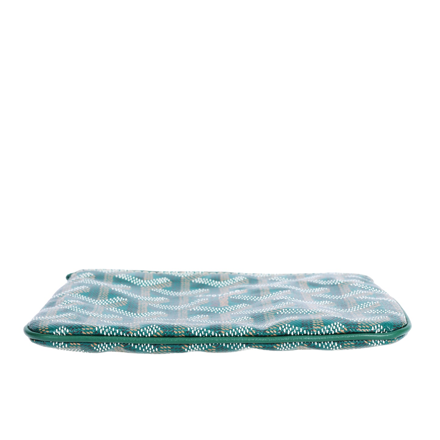 Pre-Owned Goyard Sénat Green Coated Canvas  Clutch Bag 92366470