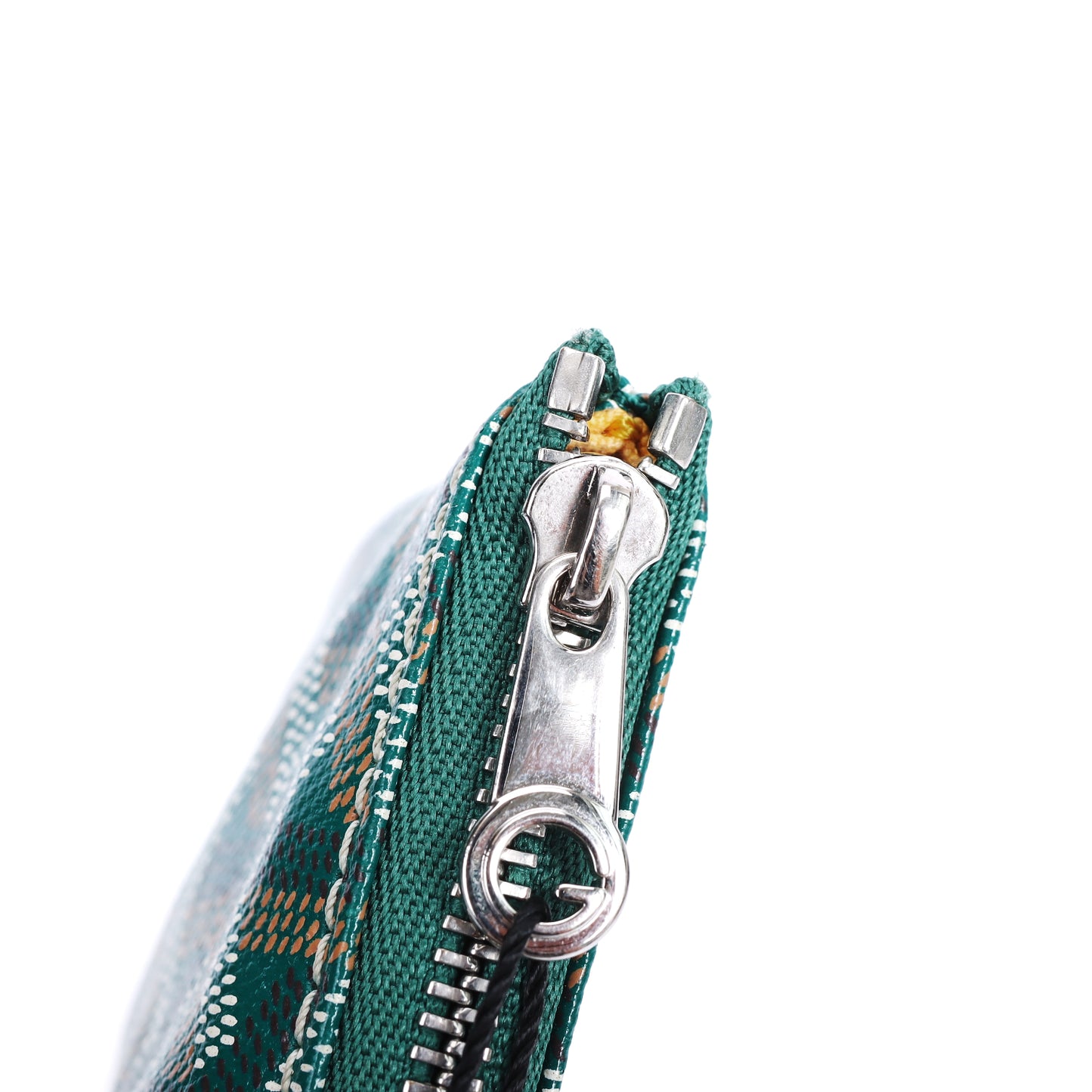 Pre-Owned Goyard Sénat Green Coated Canvas  Clutch Bag 92366470