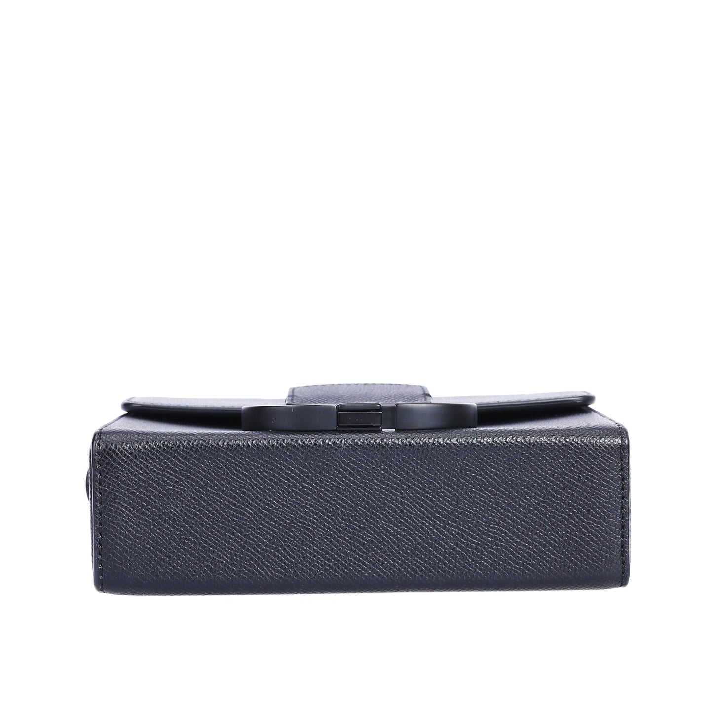 Pre-Owned Dior Montaigne Black Grained Calfskin Crossbody Bag 93211120