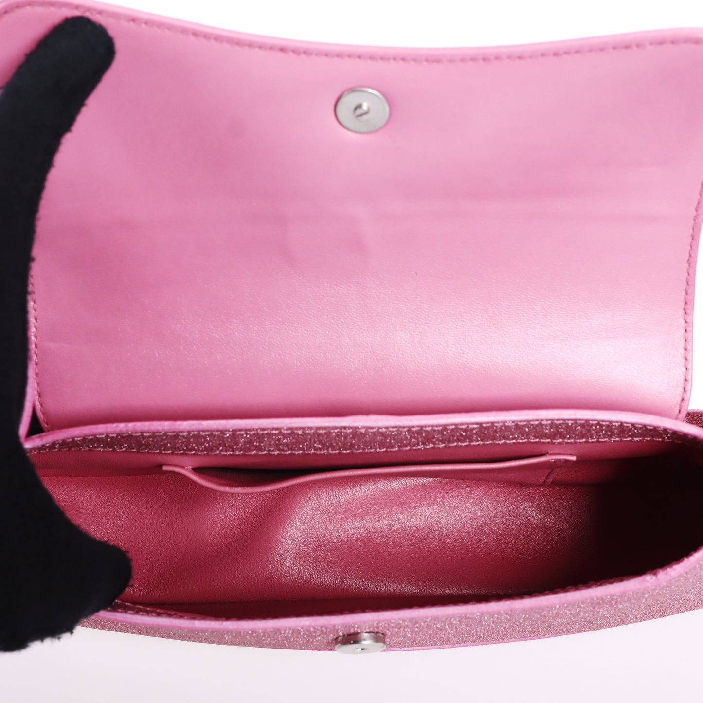 Pre-Owned Balenciaga Metallic Pink Sparkling Fabric Shoulder Bag 93730436