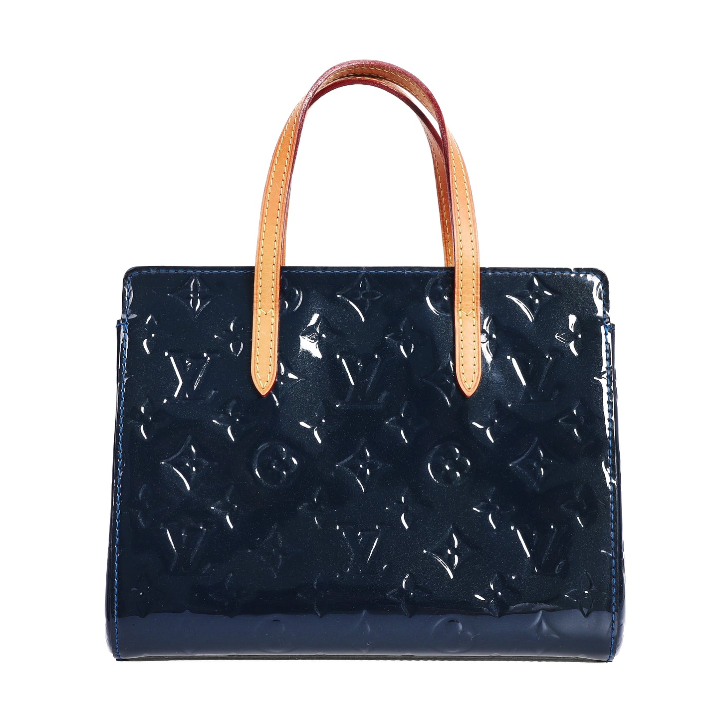 Pre-Owned Louis Vuitton Monogram Vernis Blue Patent Calfskin Tote Bag 93946404