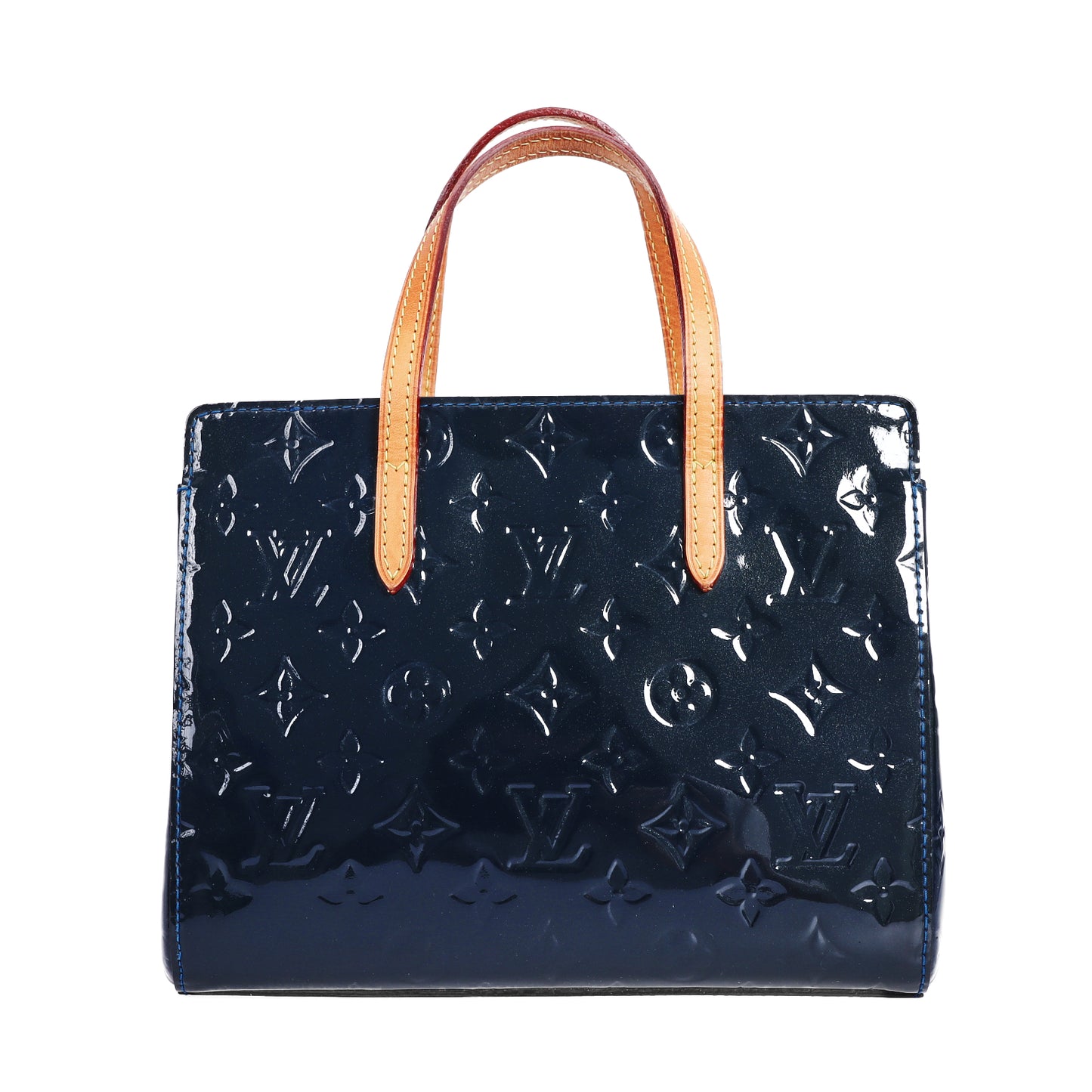 Pre-Owned Louis Vuitton Monogram Vernis Blue Patent Calfskin Tote Bag 93946404