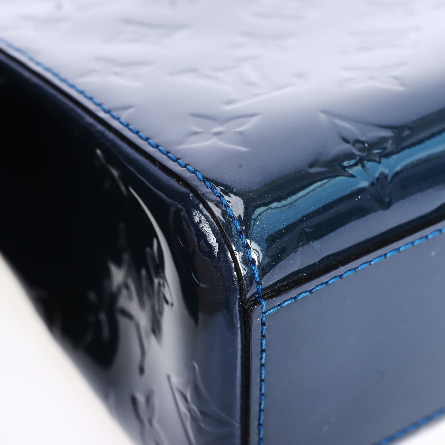 Pre-Owned Louis Vuitton Monogram Vernis Blue Patent Calfskin Tote Bag 93946404