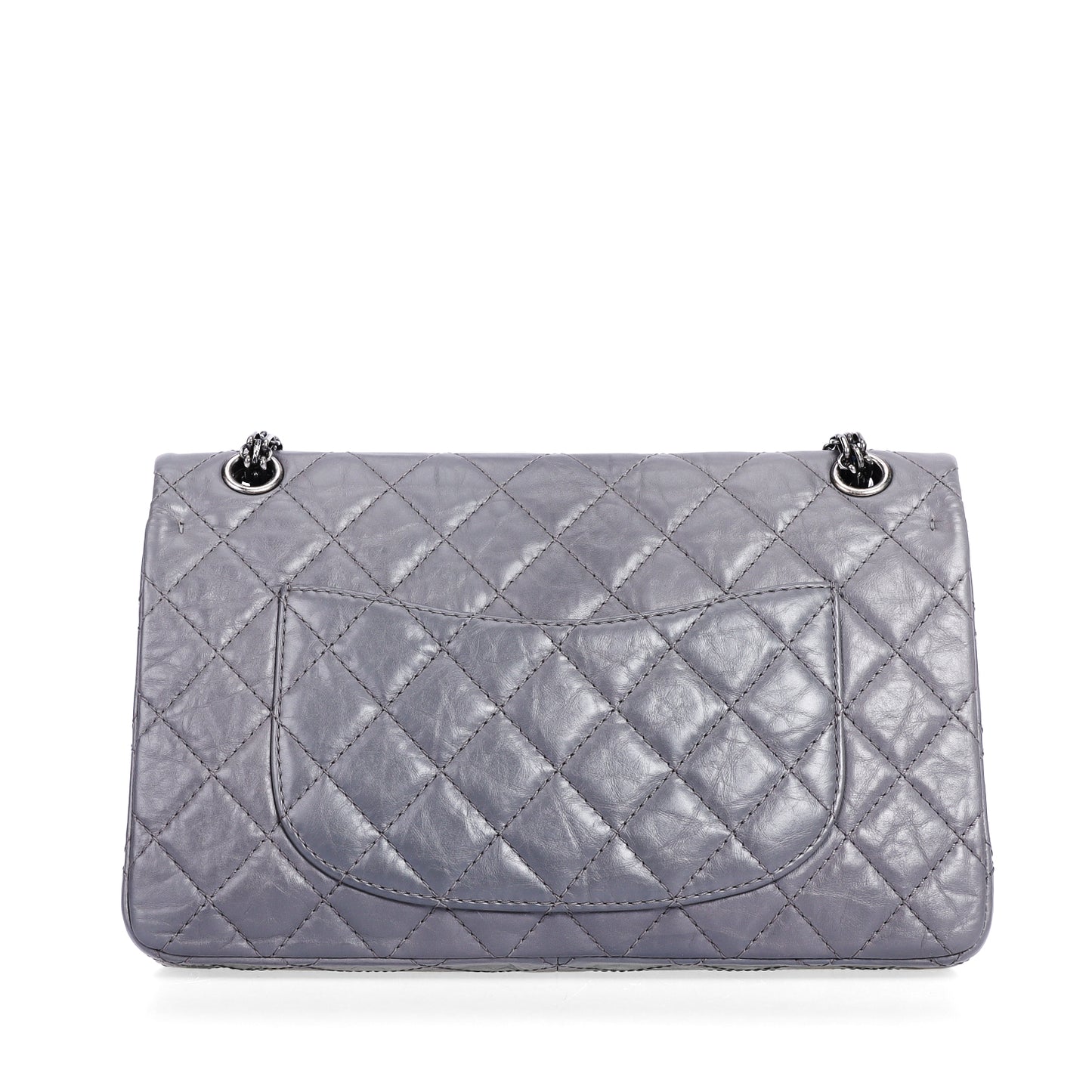 Pre-Owned Chanel Medium 2.55 Reissue Grey Calfskin Shoulder Bag 94435955