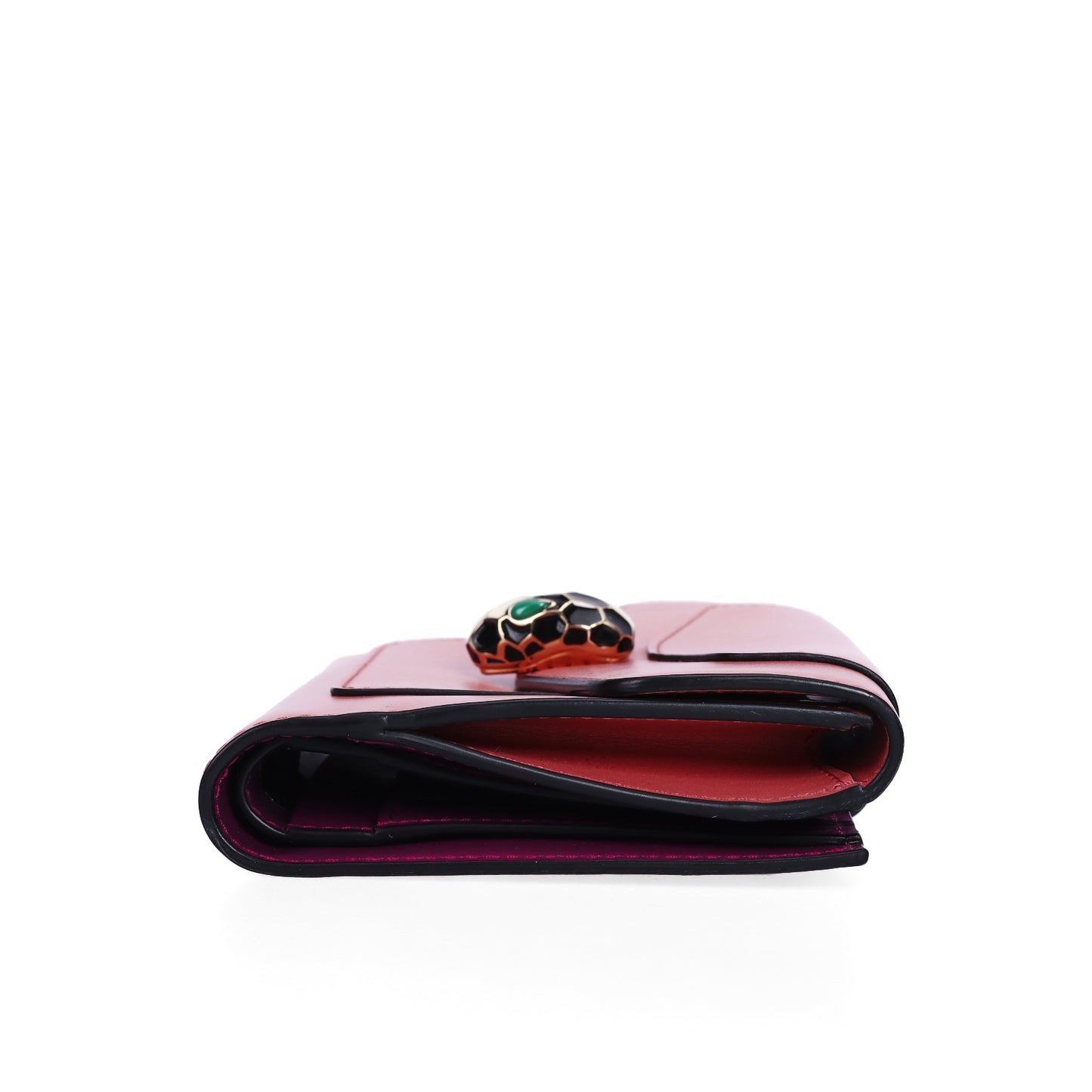 Pre-Owned Bulgari Serpenti Forever Pink Calfskin Small Wallet 94919829