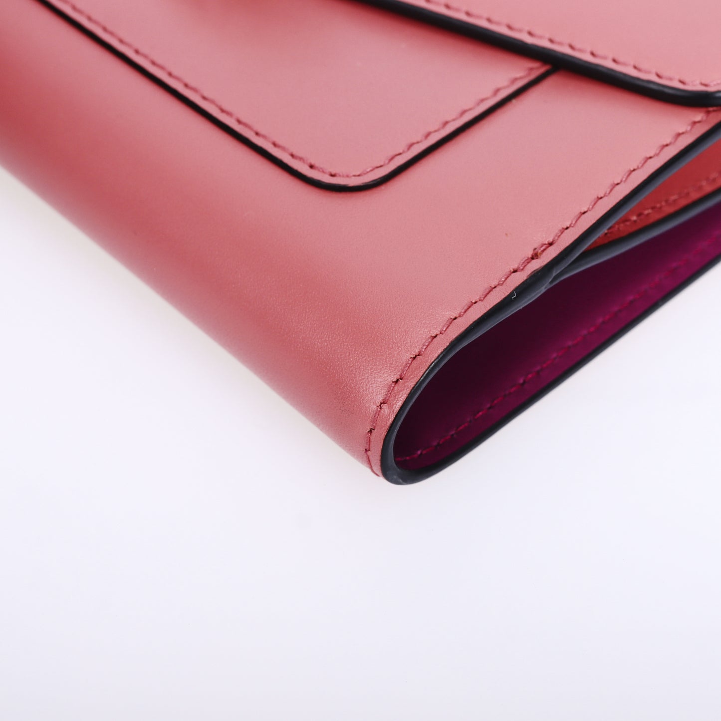 Pre-Owned Bulgari Serpenti Forever Pink Calfskin Small Wallet 94919829