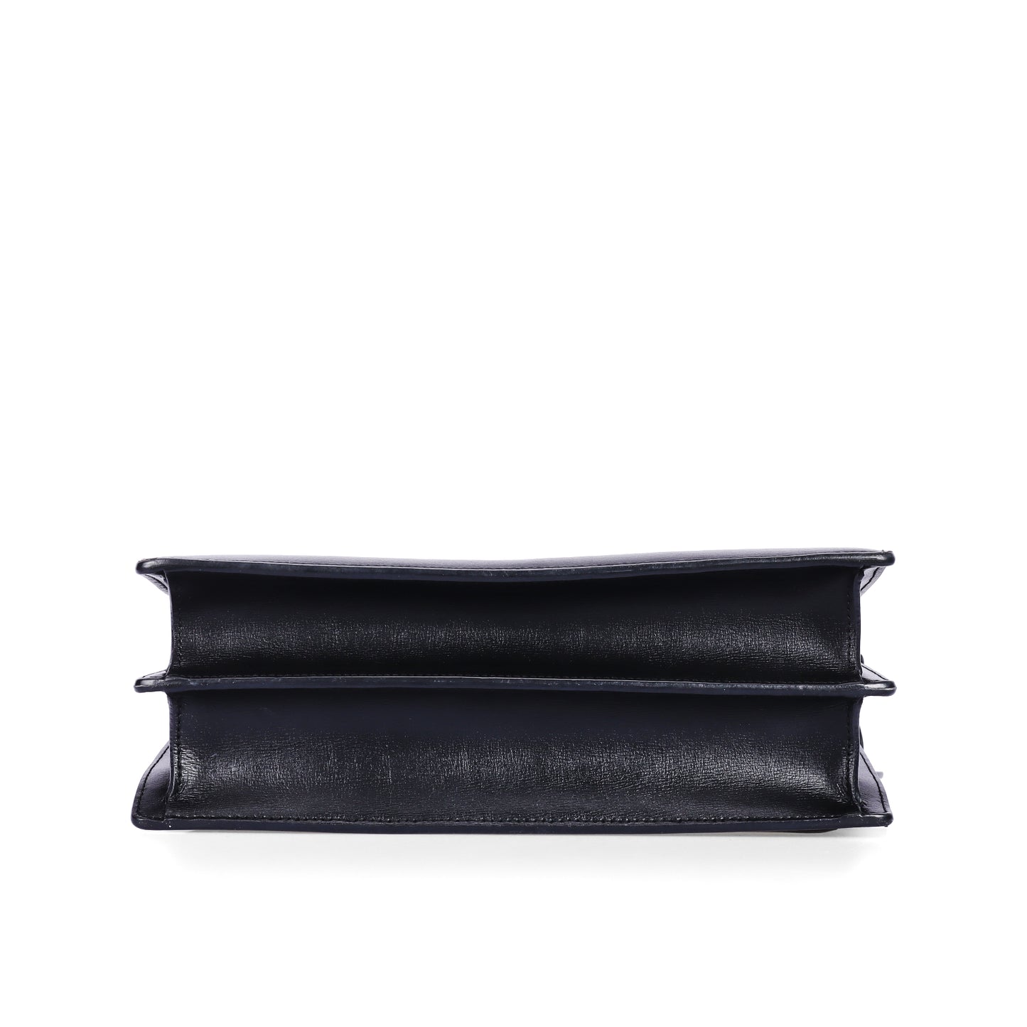 Pre-Owned Saint Laurent Sunset Black Calfskin Leather Crossbody Bag 95460981