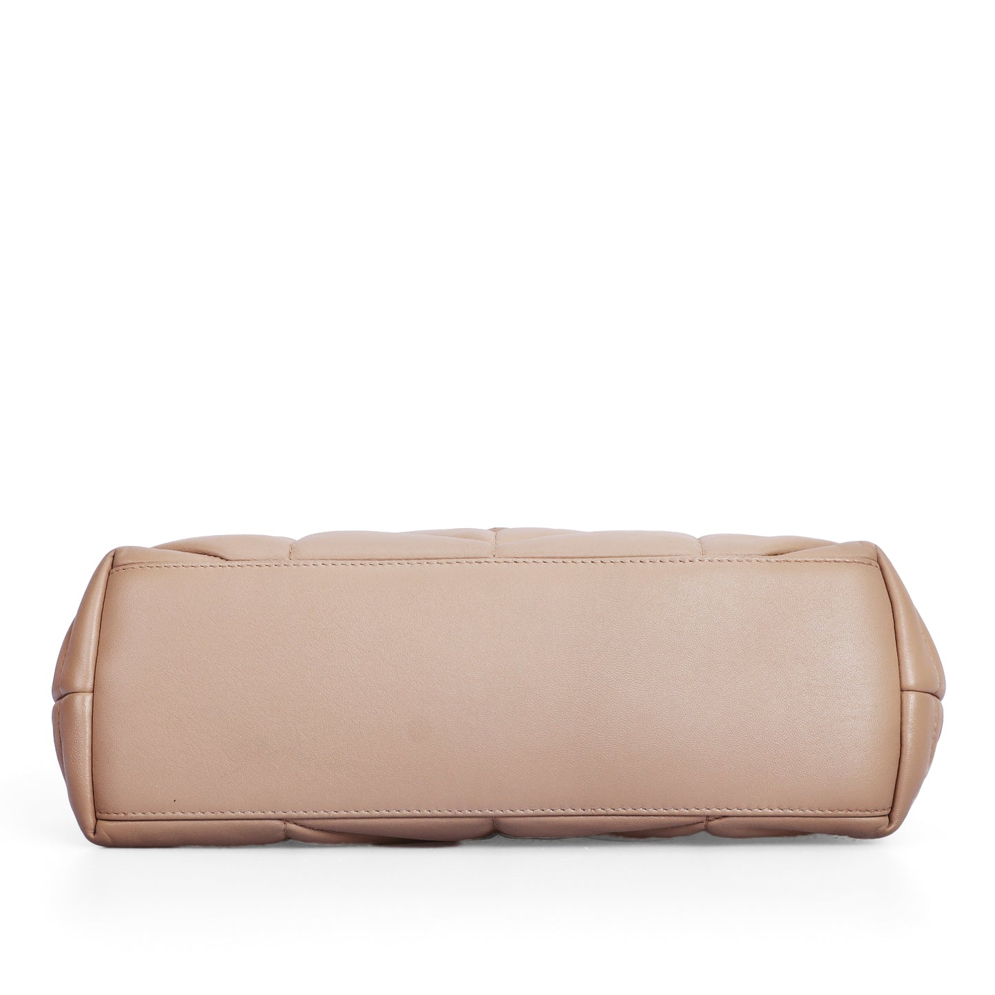 Pre-Owned Saint Laurent Puffer Beige Lambskin Quilted Shoulder Bag 95991625