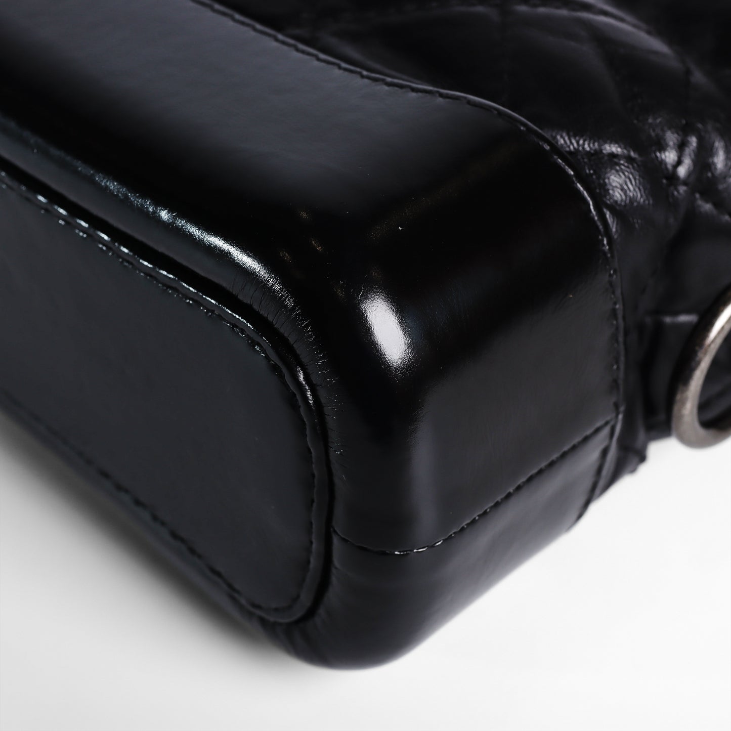 Pre-Owned Chanel Gabrielle Small Black Calfskin Hobo Crossbody Bag 96057263