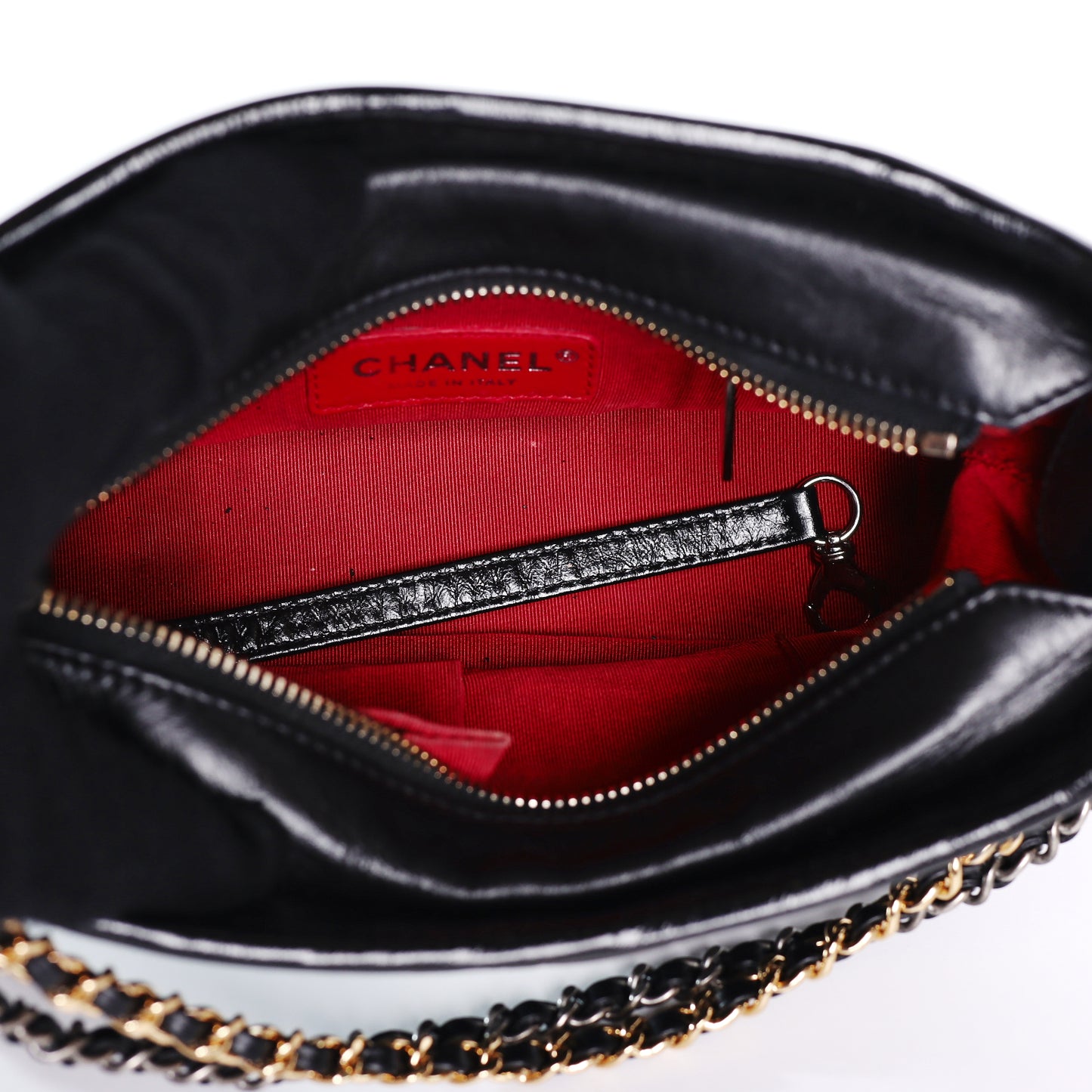 Pre-Owned Chanel Gabrielle Small Black Calfskin Hobo Crossbody Bag 96057263