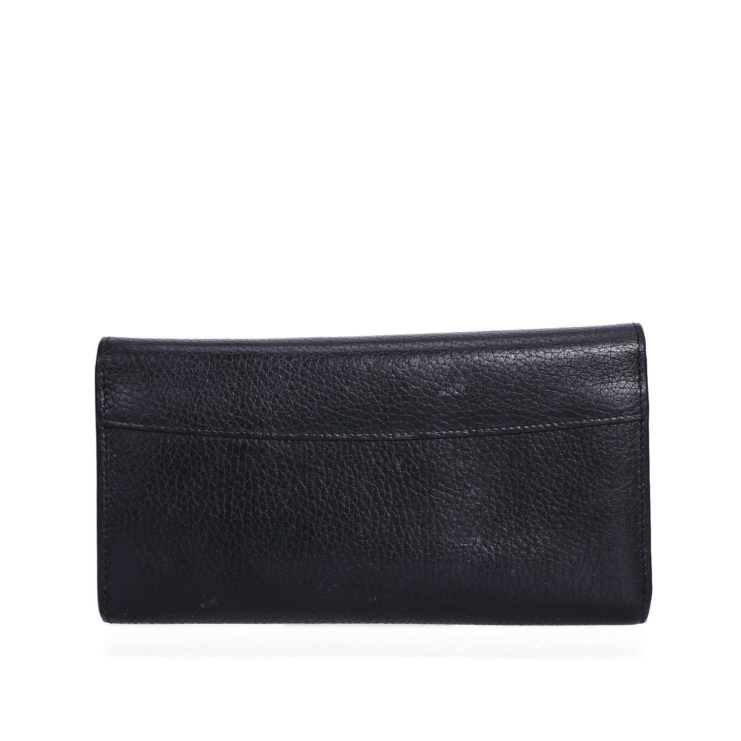 Pre-Owned Louis Vuitton Black Calfskin Long Wallet  96873777