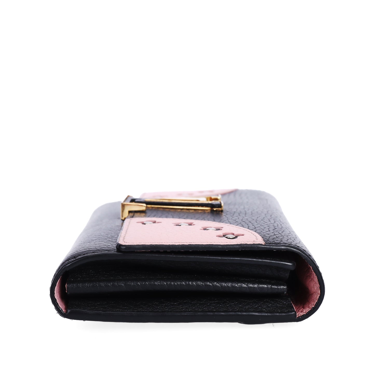 Pre-Owned Louis Vuitton Black Calfskin Long Wallet  96873777