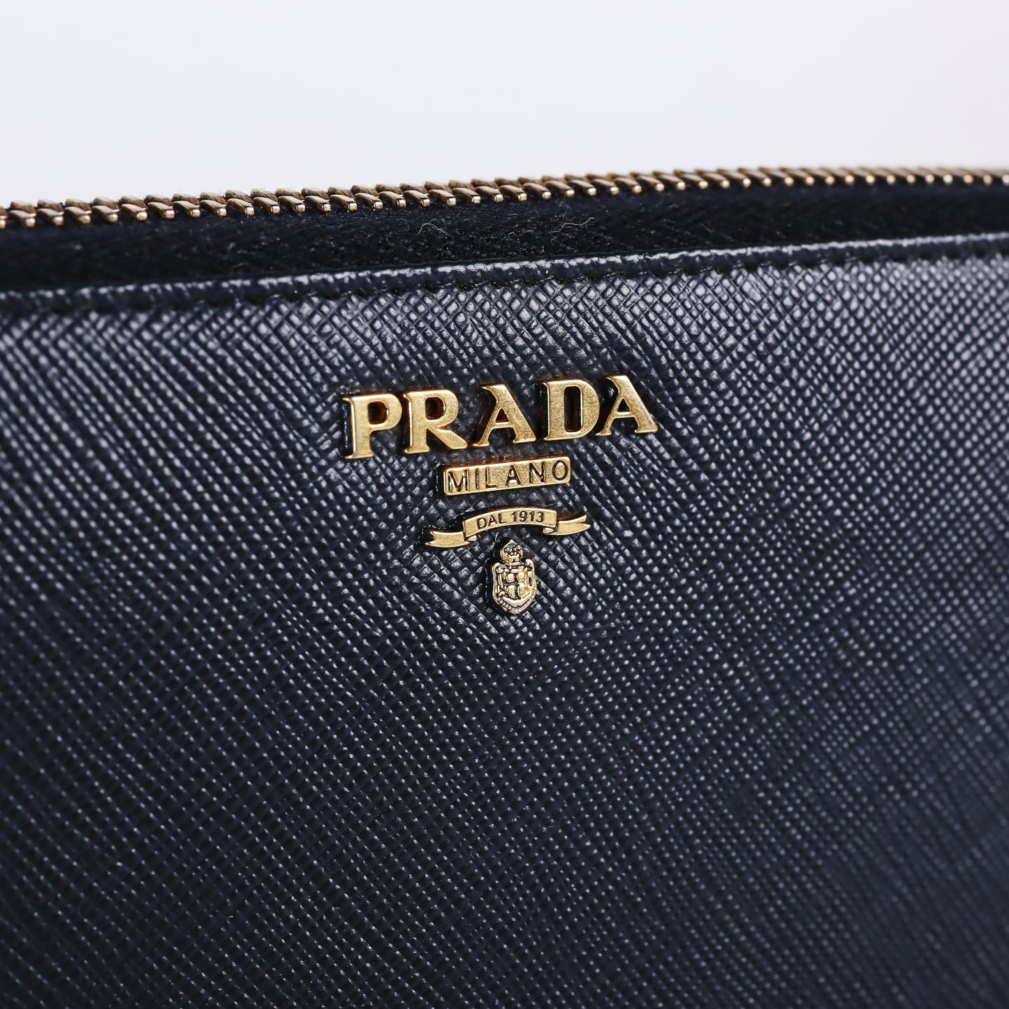 Pre-Owned Prada Navy Blue Saffiano Calfskin Wallet96934415