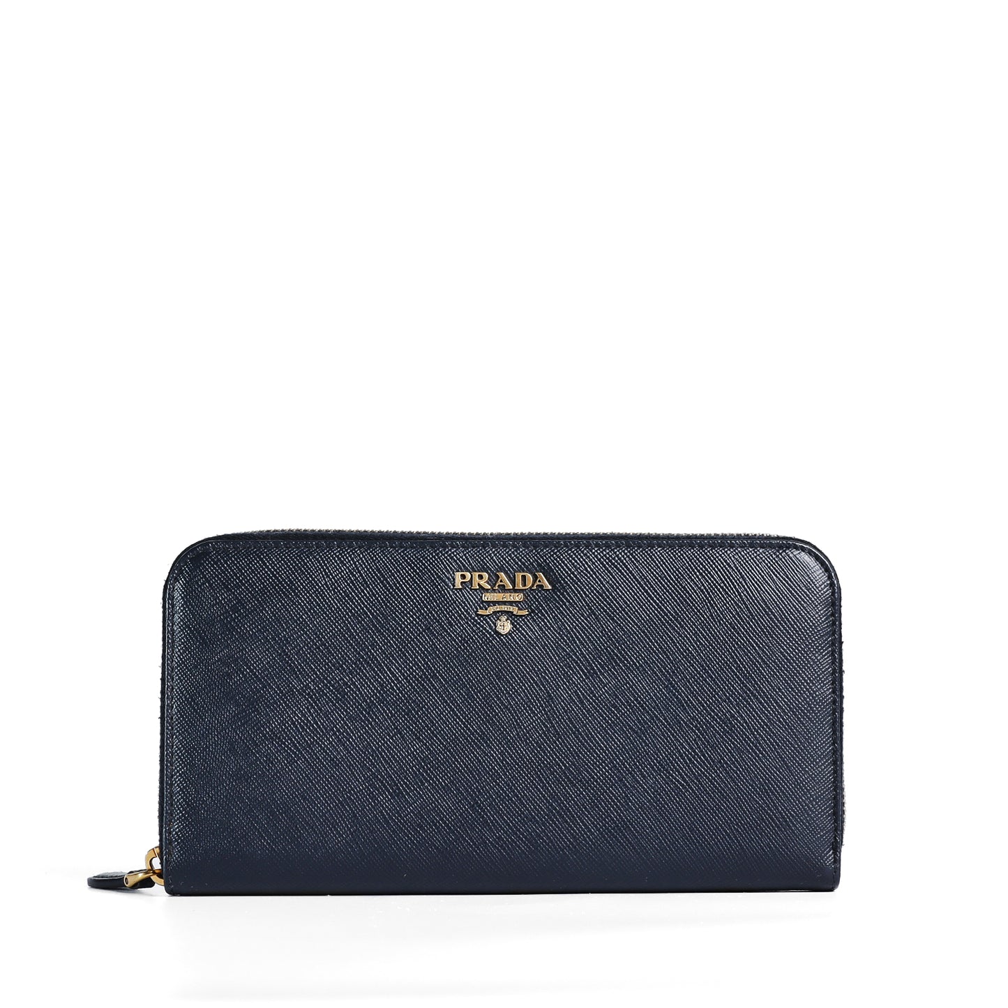 Pre-Owned Prada Navy Blue Saffiano Calfskin Wallet96934415