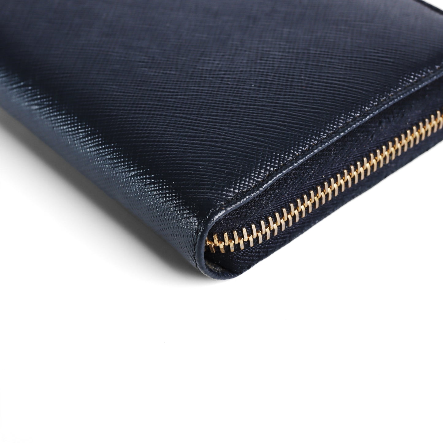 Pre-Owned Prada Navy Blue Saffiano Calfskin Wallet96934415