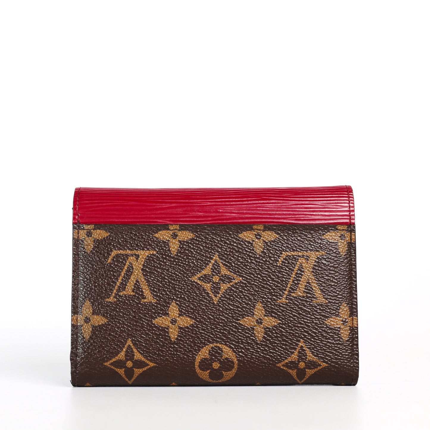 Pre-Owned Louis Vuitton Monogram Red Epi Leather Wallet 97356586
