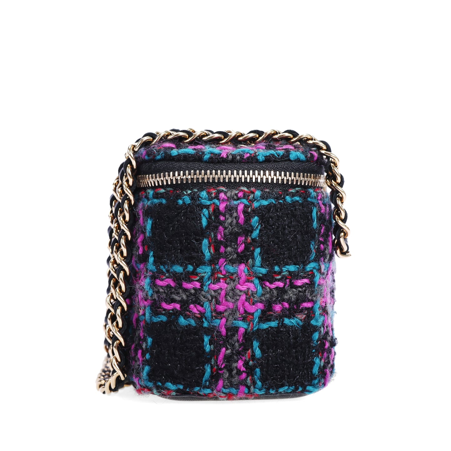 Pre-Owned Chanel Multicolor Tweed Silver-Tone Hardware Crossbody Bag 97479476