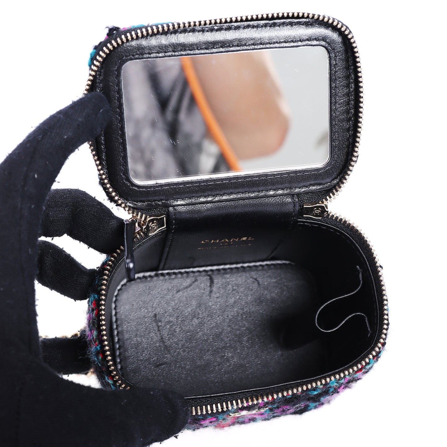 Pre-Owned Chanel Multicolor Tweed Silver-Tone Hardware Crossbody Bag 97479476