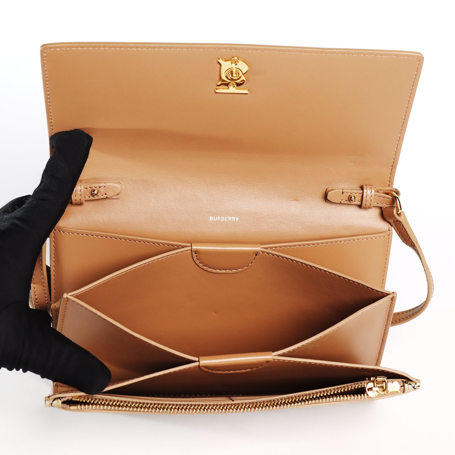 Pre-Owned Burberry Brown Calfskin Crossbody Bag  98275960 L