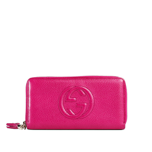 Pre-Owned Gucci Soho Fuchsia calfskin Leather Wallet 99110151
