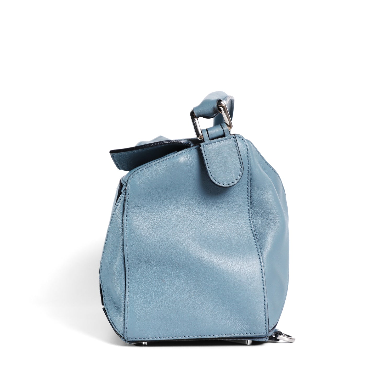 Pre-Owned Loewe Puzzle  Light Blue Calfskin Shoulder Bag 10243712