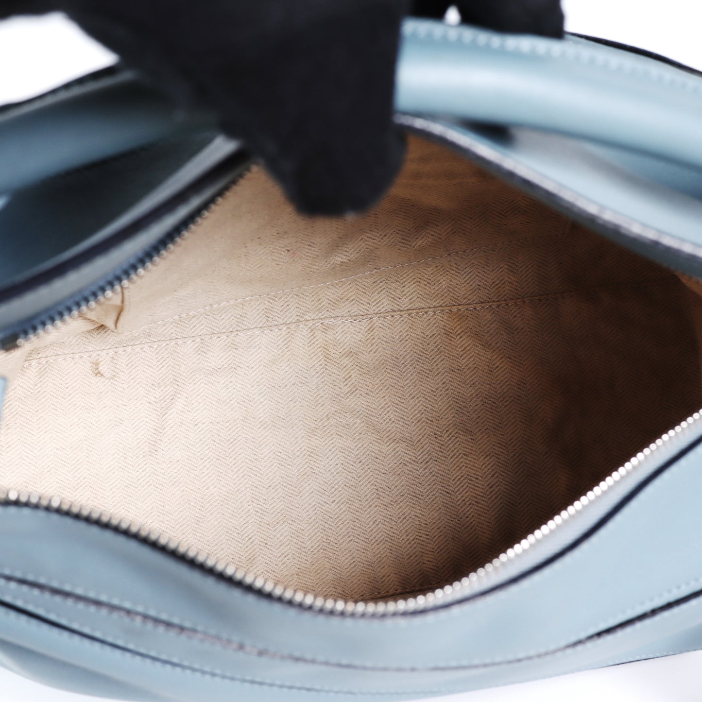 Pre-Owned Loewe Puzzle  Light Blue Calfskin Shoulder Bag 10243712