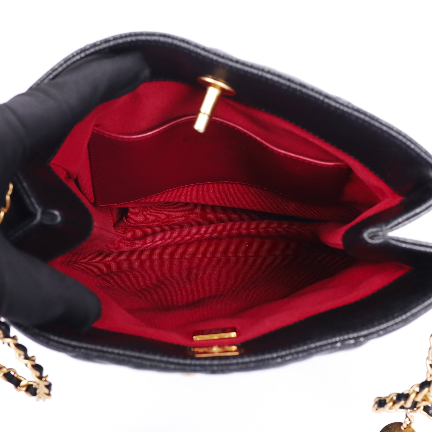 Pre-Owned Chanel 2021 Quilted Black Lambskin Shoulder Bag   10607748 L