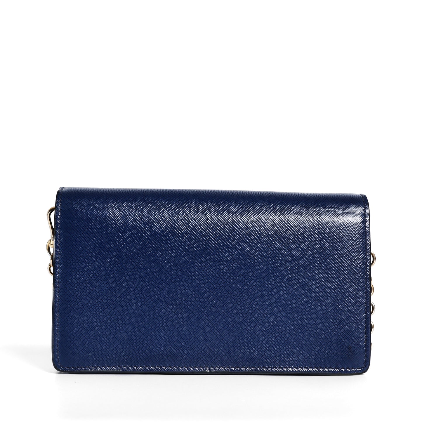 Pre-Owned Prada Chain Wallet Navy Blue calfskin Wallet 11506083
