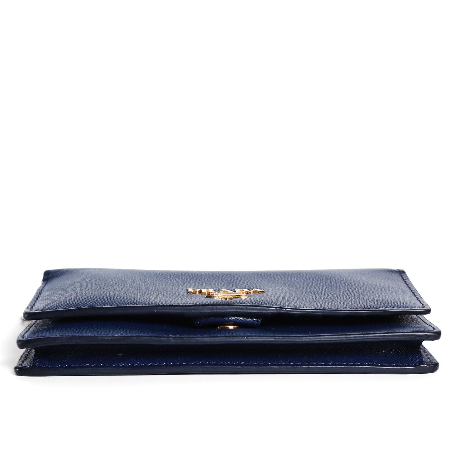 Pre-Owned Prada Chain Wallet Navy Blue calfskin Wallet 11506083