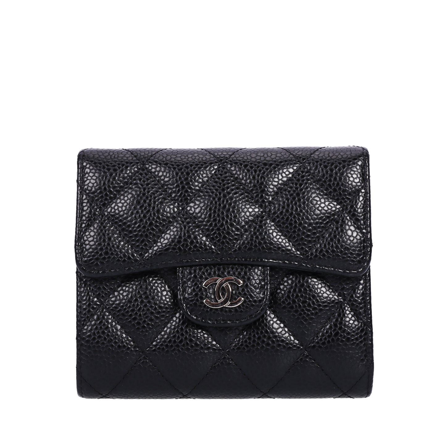 Pre-Owned Chanel Classic Flap Black Caviar Calfskin Wallet 13233733 L