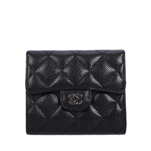 Pre-Owned Chanel Classic Flap Black Caviar Calfskin Wallet 13233733 L