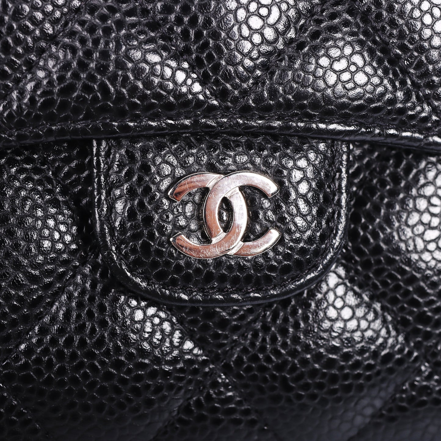 Pre-Owned Chanel Classic Flap Black Caviar Calfskin Wallet 13233733 L