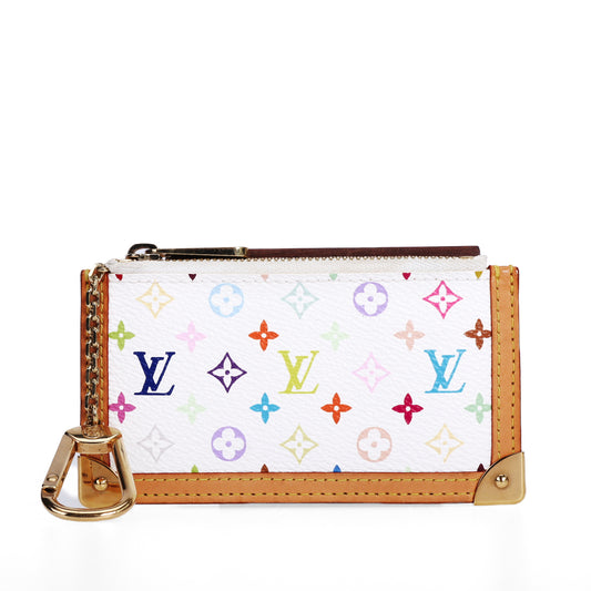 Pre-Owned Louis Vuitton White Murakami Coated Canvas Coin Purse 14828284
