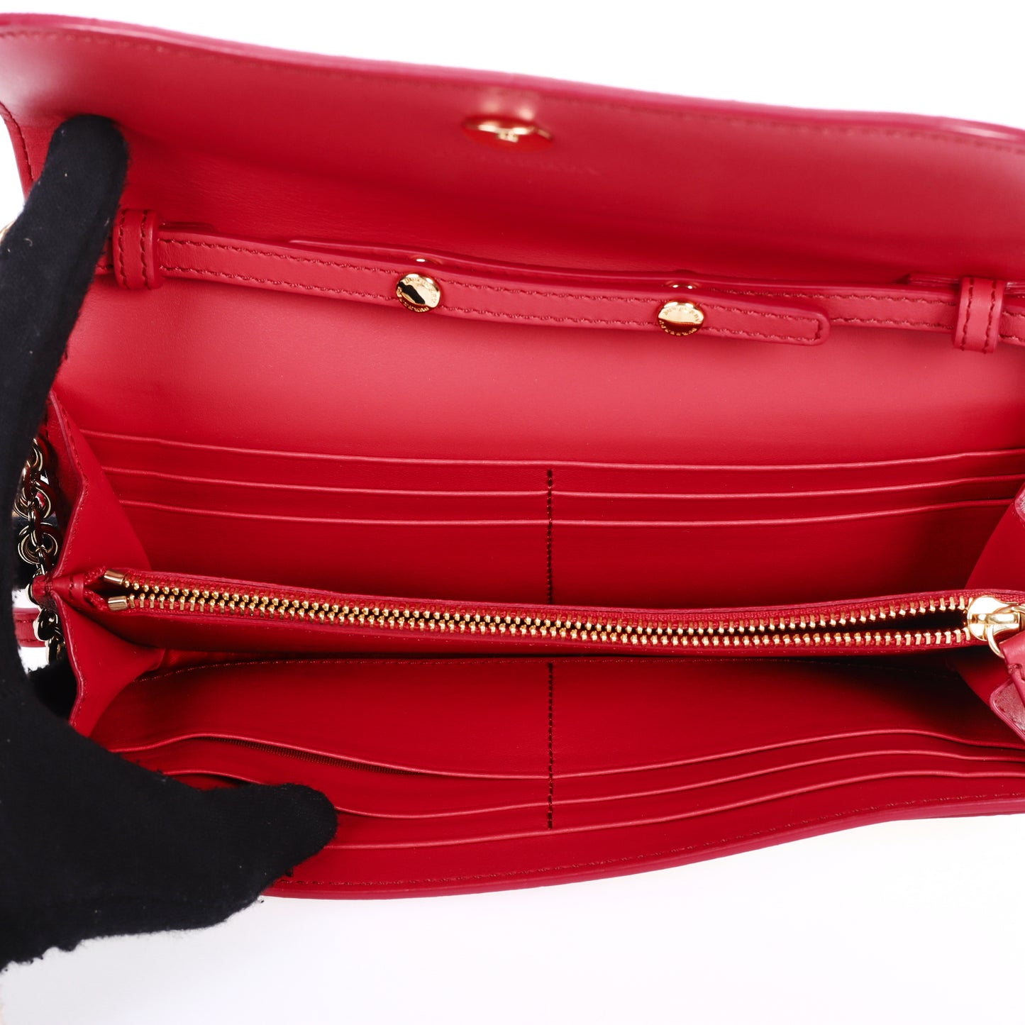 Pre-Owned Burberry Haymarket Check Beige Coated Canvas Wallet on Chain 16022426