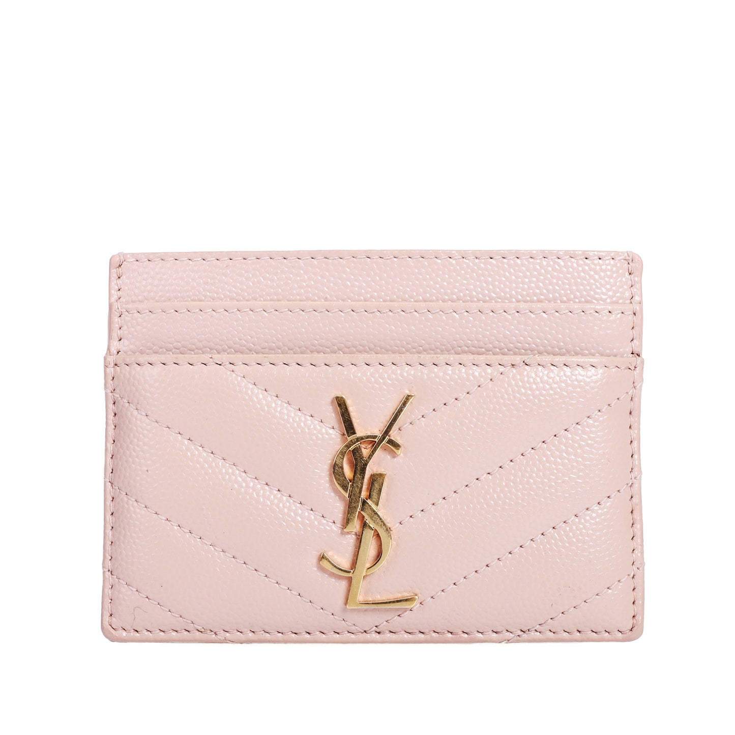 Pre-Owned Saint Laurent YSL CASSANDRE Pink Calfskin Wallet  16488209