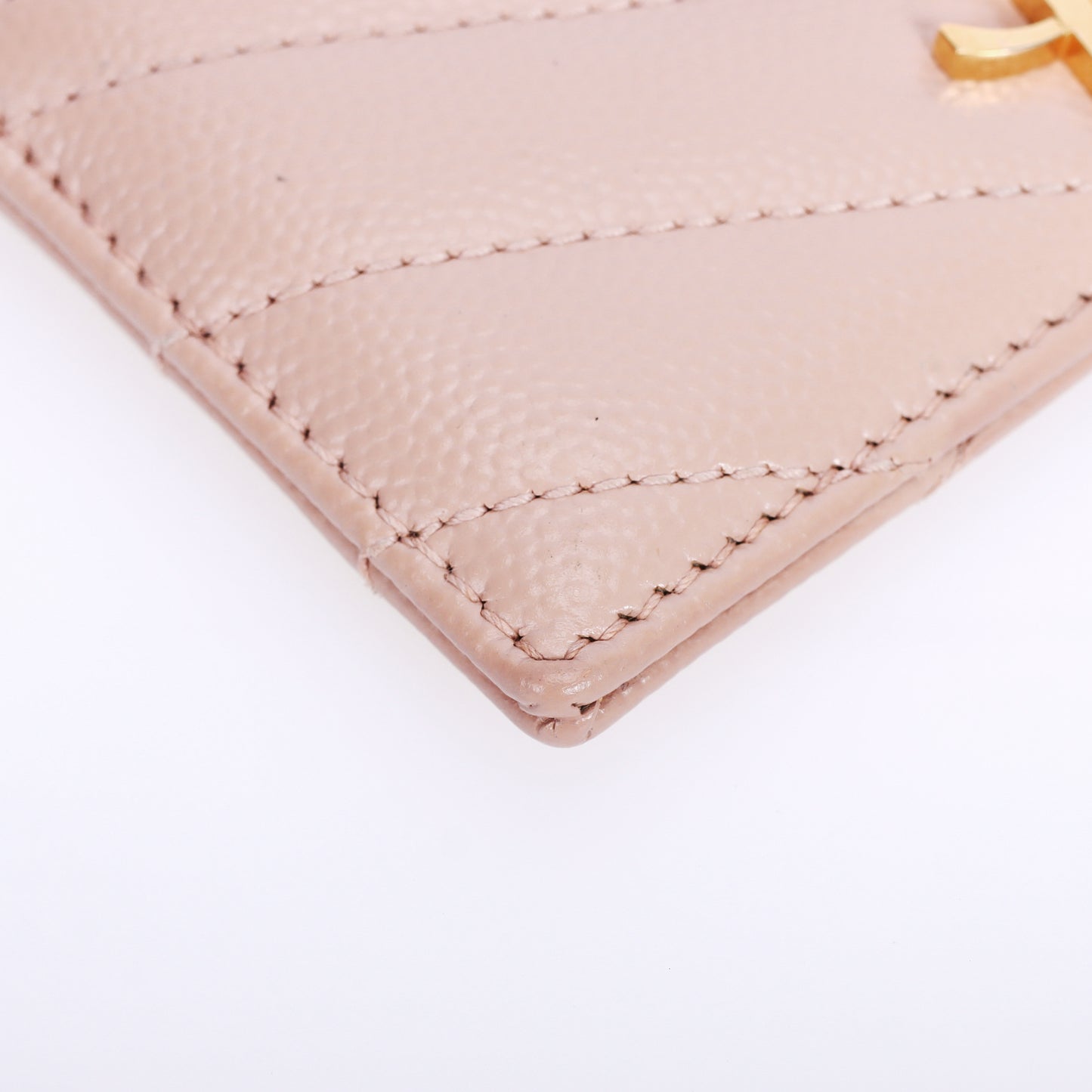 Pre-Owned Saint Laurent YSL CASSANDRE Pink Calfskin Wallet  16488209