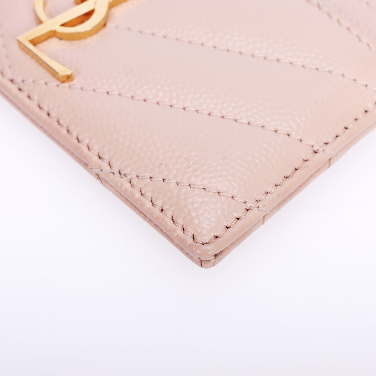 Pre-Owned Saint Laurent YSL CASSANDRE Pink Calfskin Wallet  16488209