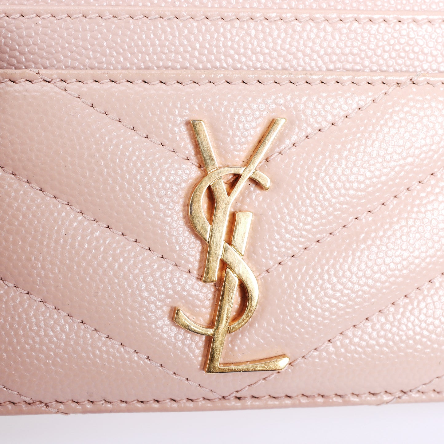 Pre-Owned Saint Laurent YSL CASSANDRE Pink Calfskin Wallet  16488209