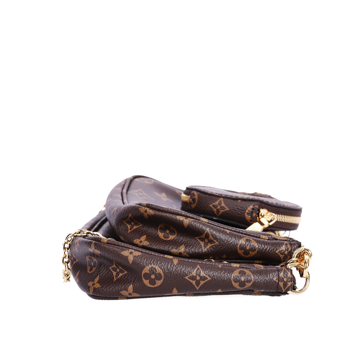 Pre-Owned Louis Vuitton Multi Pochette Accessoires Brown Coated Canvas Shoulder Bag 16767165