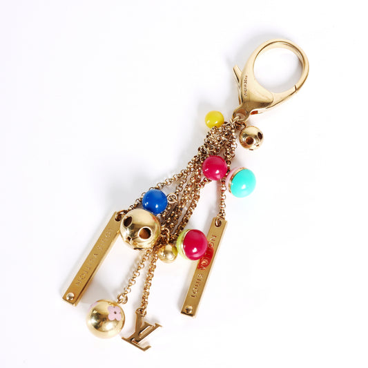 Pre-Owned Louis Vuitton Multicolore Globe Bag Charm Gold 17906373