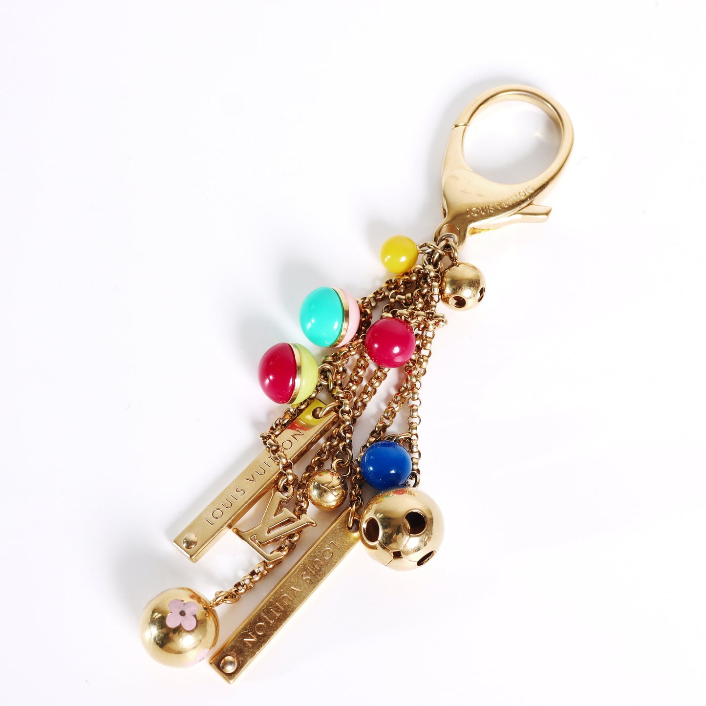 Pre-Owned Louis Vuitton Multicolore Globe Bag Charm Gold 17906373